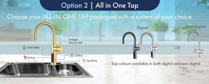 Instant Boiling, Chilled and Sparkling Water System - option 2